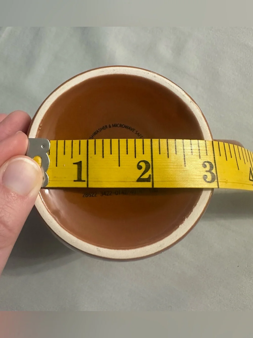 Galerie Sock Monkey Double Handle Mug Coffee Cup Brown Knit Pattern Ceramic